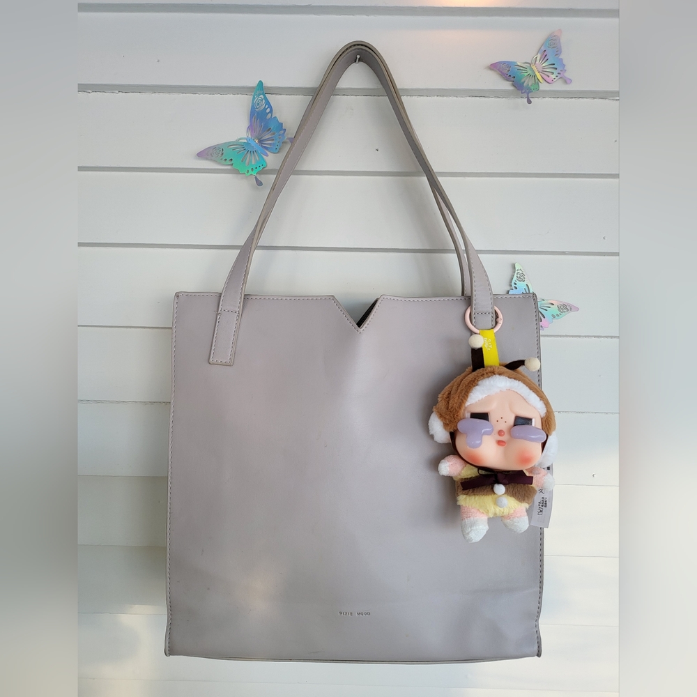Pixie Mood Gray Women's Tote Bag And Wallet Set